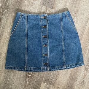 Wilfred Blue Denim Mini Skirt